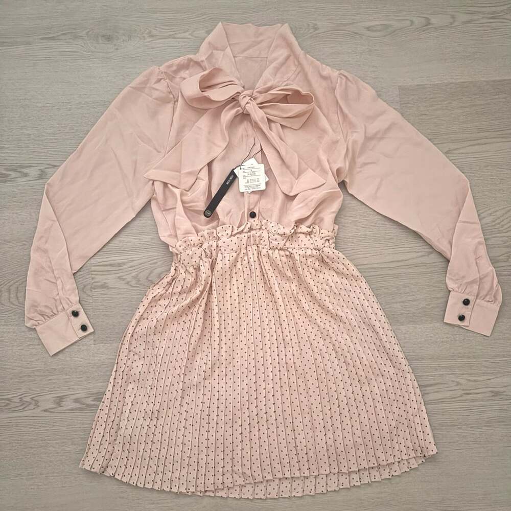 J-fashion Pink Polka Dot Dress Size S/M